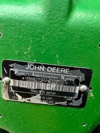 2018 John Deere 8270R Equipment Image0