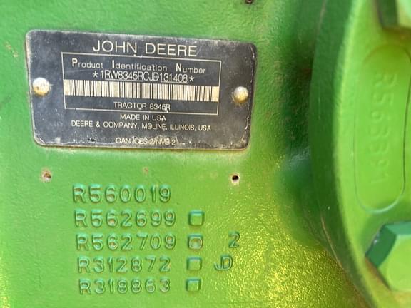 Image of John Deere 8345R equipment image 1