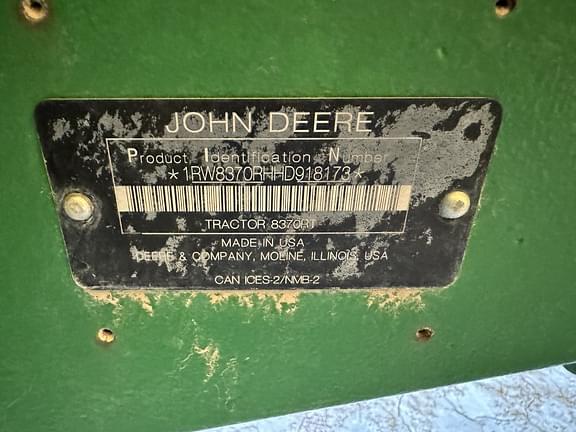 Image of John Deere 8370RT equipment image 4