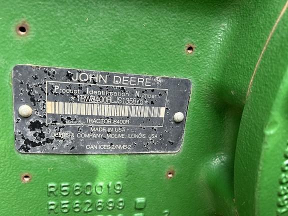 Image of John Deere 8400R equipment image 2