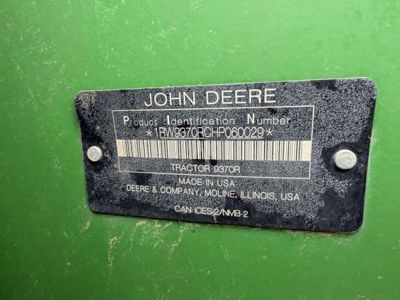 Image of John Deere 9370R equipment image 3