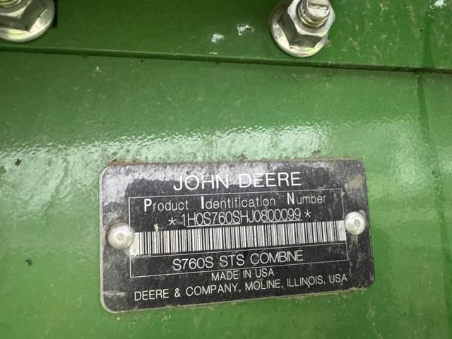 Image of John Deere S760 equipment image 1
