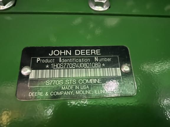 Image of John Deere S770 equipment image 2