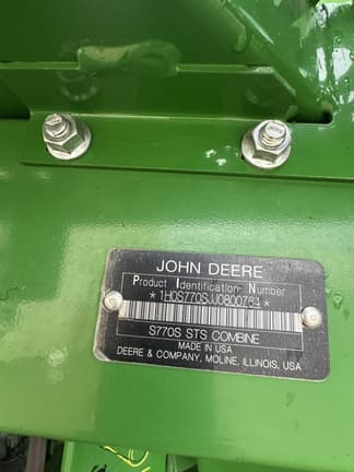 Image of John Deere S770 equipment image 3