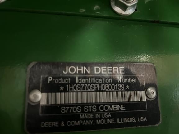 Image of John Deere S770 Image 1