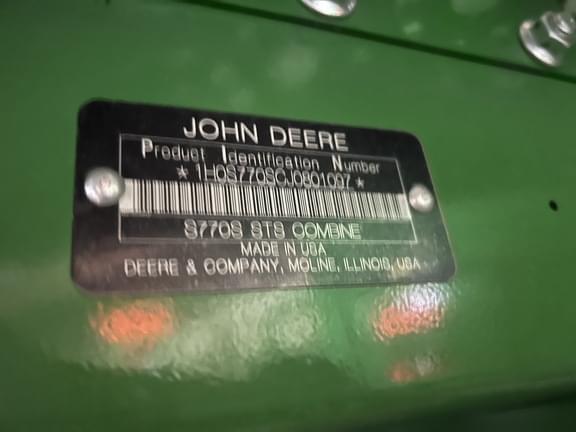 Image of John Deere S770 equipment image 2