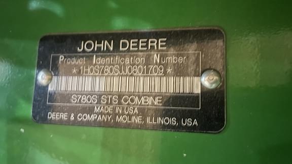 Image of John Deere S780 equipment image 4