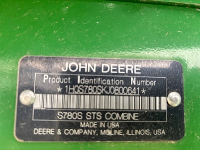 Image of John Deere S780 equipment image 4