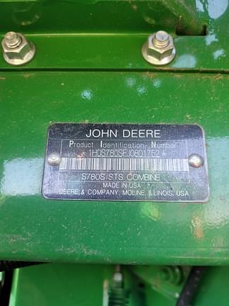 Image of John Deere S780 equipment image 4