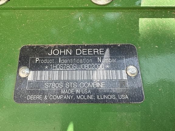 Image of John Deere S780 equipment image 2