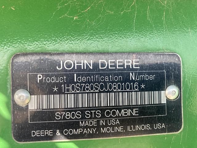 Image of John Deere S780 equipment image 3