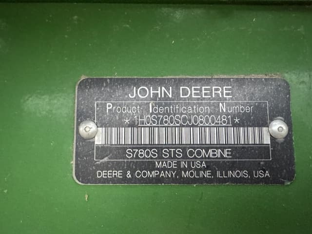 Image of John Deere S780 equipment image 1