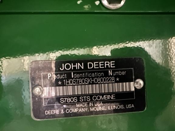 Image of John Deere S780 equipment image 3