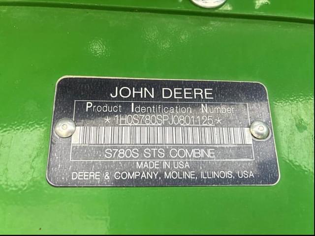Image of John Deere S780 equipment image 1