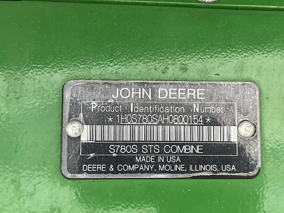 Image of John Deere S780 equipment image 4