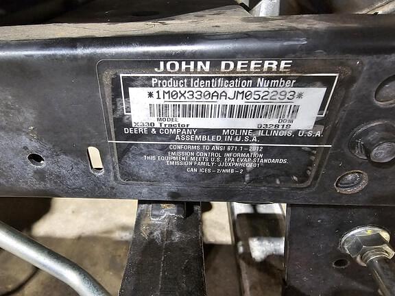 Image of John Deere X330 equipment image 4