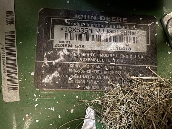 Image of John Deere Z535M equipment image 4