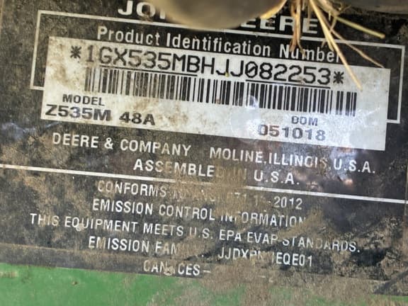 Image of John Deere Z535M equipment image 4