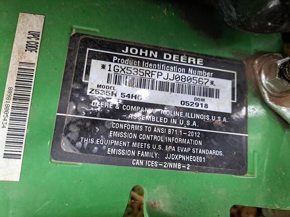 Image of John Deere Z535R equipment image 4