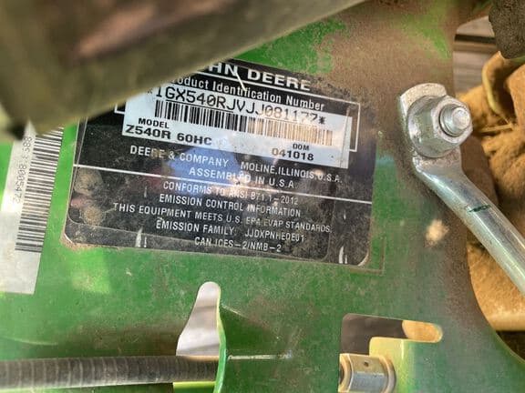 Image of John Deere Z540R equipment image 4