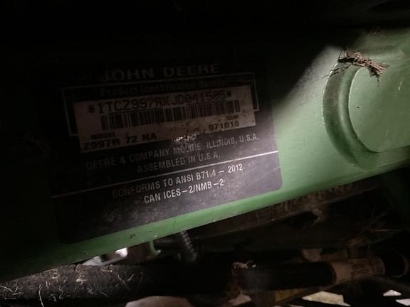 Image of John Deere Z997R equipment image 4