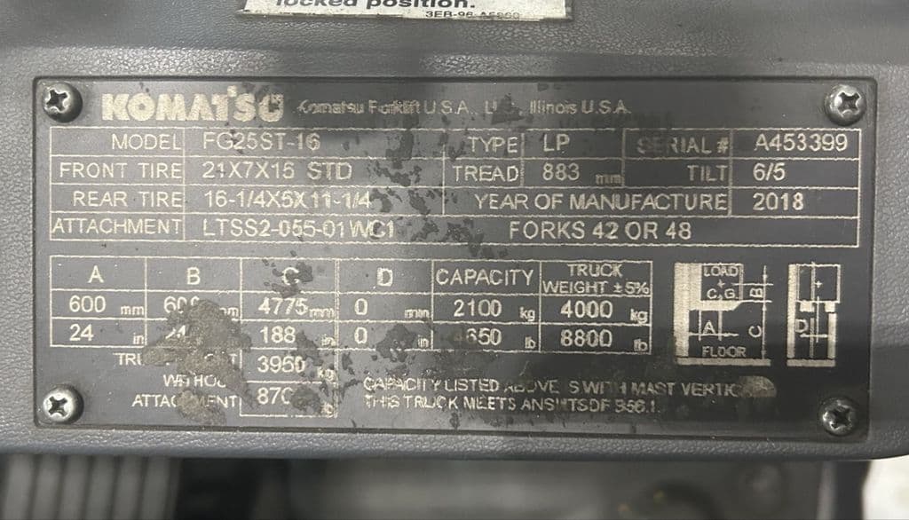 Image of Komatsu FG25ST-16 Image 1