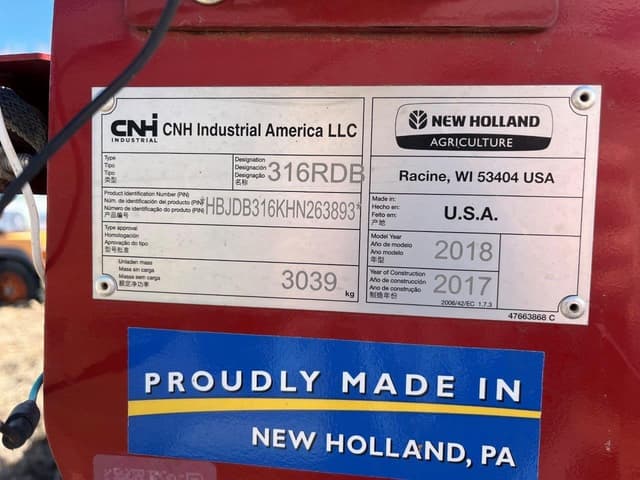 Image of New Holland 316 equipment image 1
