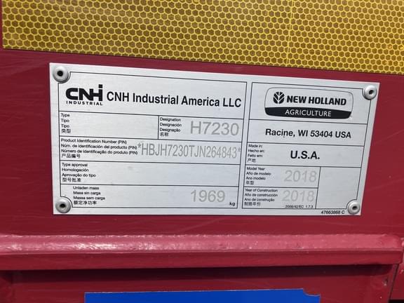Image of New Holland H7230 equipment image 3