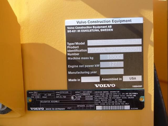 Image of Volvo L70H equipment image 4