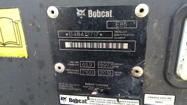 Image of Bobcat E85 equipment image 4