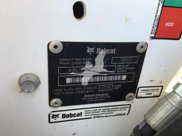Image of Bobcat T650 equipment image 1
