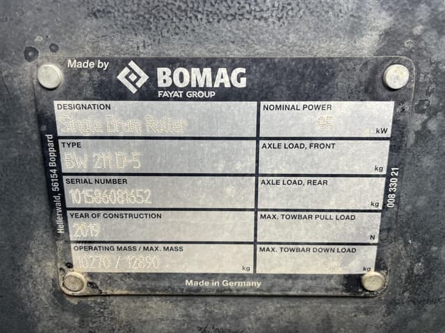 Image of Bomag BW211D-5 equipment image 3