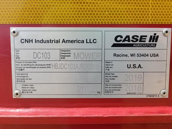 Image of Case IH DC103 equipment image 3