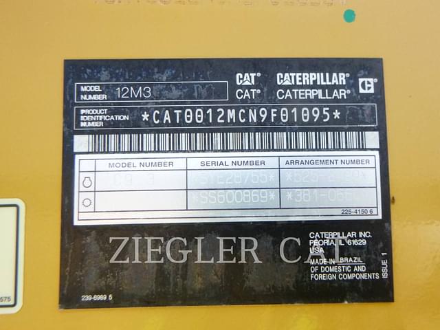 Image of Caterpillar 12M3 equipment image 4