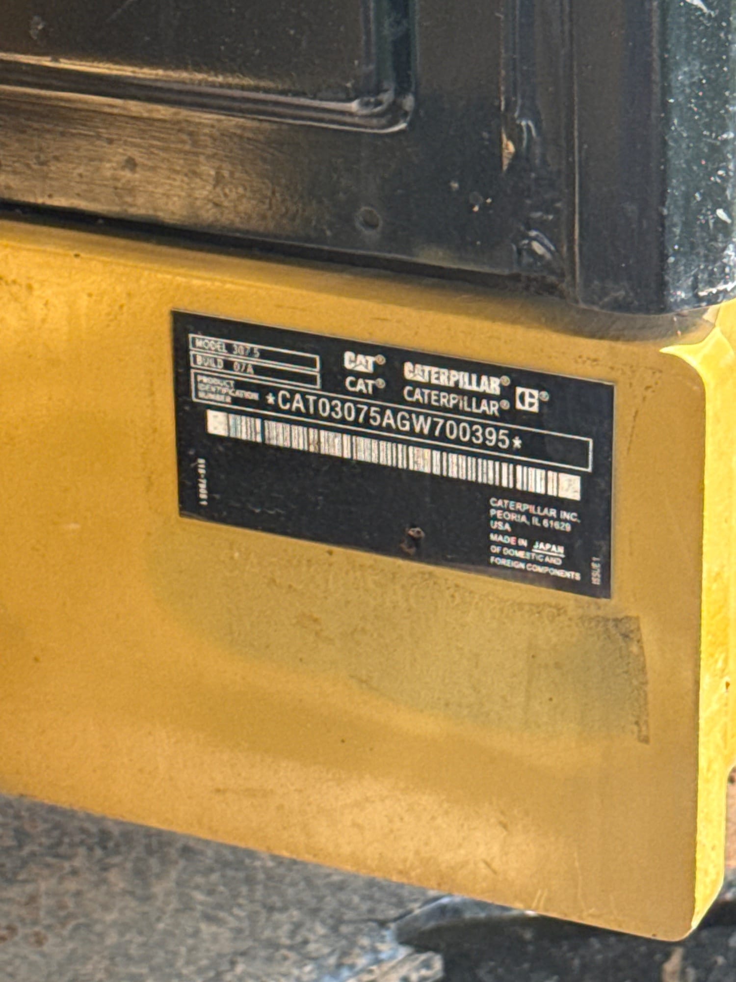 2019 Caterpillar 307.5 Equipment Image0