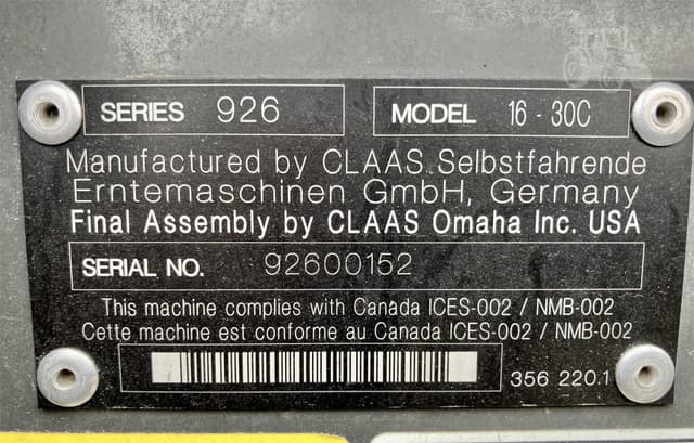 Image of CLAAS 16-30C equipment image 2