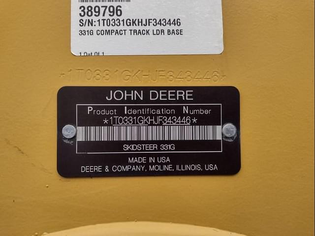 Image of John Deere 331G equipment image 4
