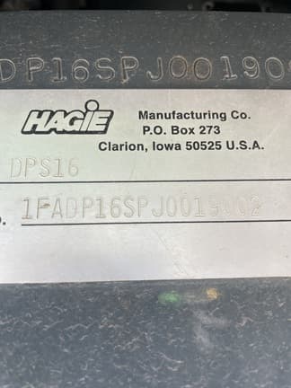 Image of Hagie DPS16 equipment image 2