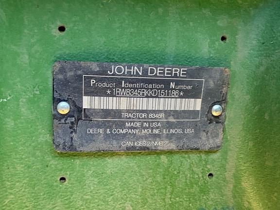 Image of John Deere 8345R equipment image 4