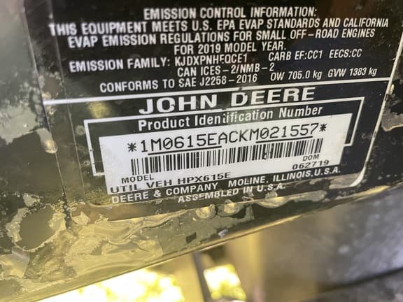 Image of John Deere HPX615E equipment image 4