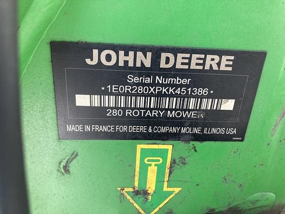 Image of John Deere R280 equipment image 1