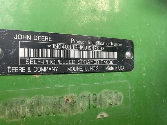 Image of John Deere R4038 equipment image 2