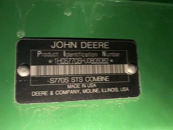 Image of John Deere S770 equipment image 4