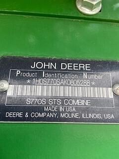 Image of John Deere S770 equipment image 3