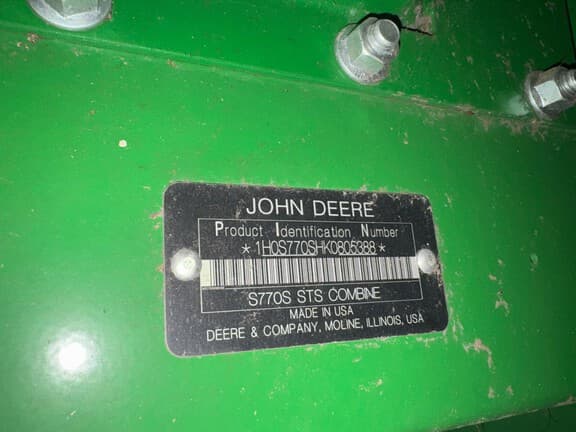 Image of John Deere S770 equipment image 4