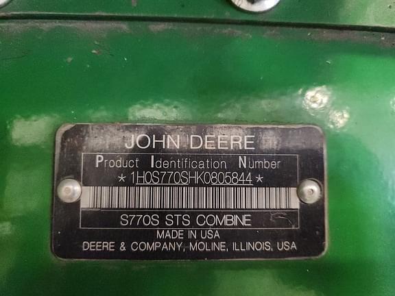 Image of John Deere S770 equipment image 4