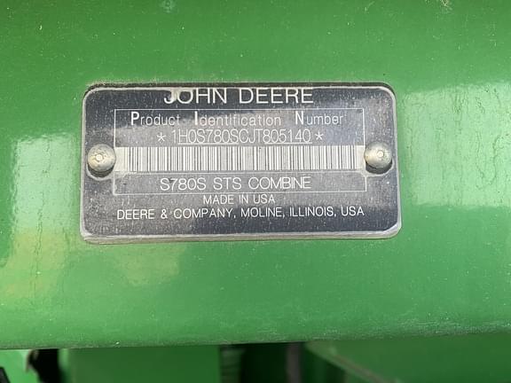 Image of John Deere S780 equipment image 3