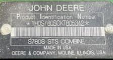 Image of John Deere S780 equipment image 1