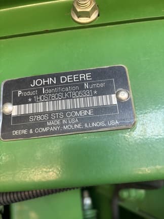 Image of John Deere S780 equipment image 1