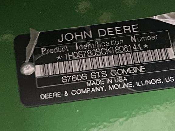 Image of John Deere S780 equipment image 3